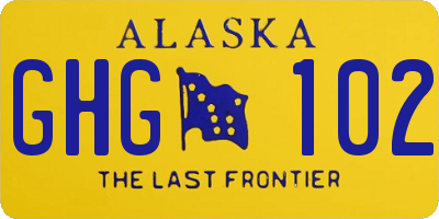 AK license plate GHG102