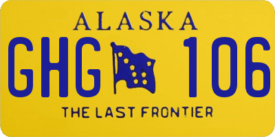 AK license plate GHG106