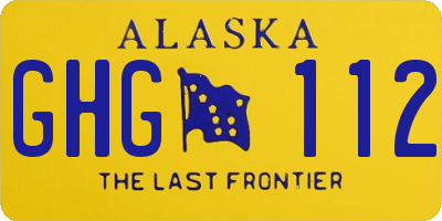 AK license plate GHG112