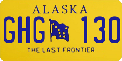 AK license plate GHG130