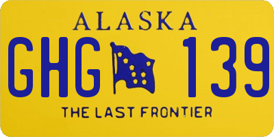 AK license plate GHG139