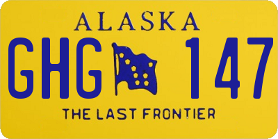 AK license plate GHG147
