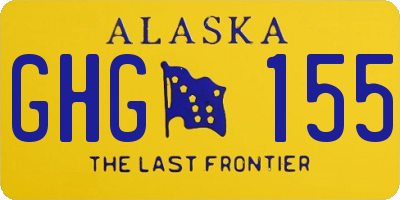 AK license plate GHG155
