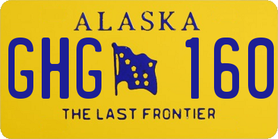 AK license plate GHG160
