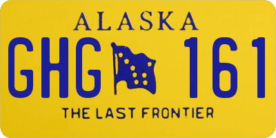 AK license plate GHG161