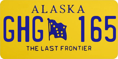 AK license plate GHG165
