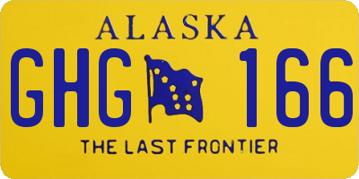 AK license plate GHG166