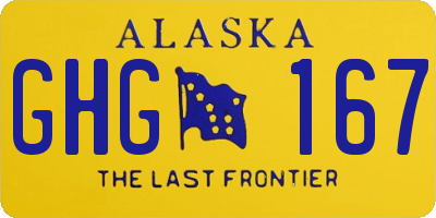 AK license plate GHG167