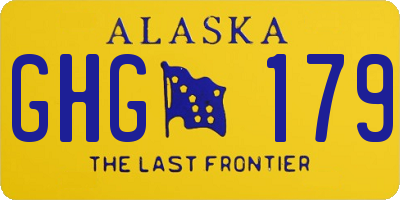 AK license plate GHG179