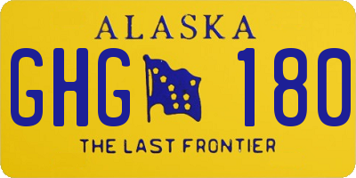 AK license plate GHG180