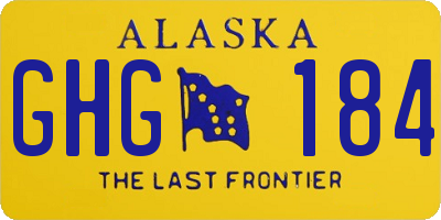 AK license plate GHG184