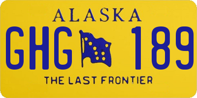 AK license plate GHG189
