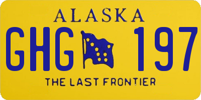 AK license plate GHG197