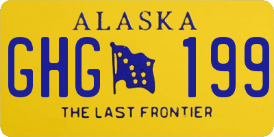 AK license plate GHG199