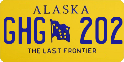 AK license plate GHG202