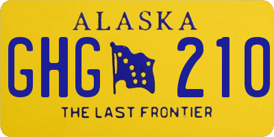 AK license plate GHG210