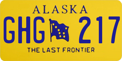 AK license plate GHG217