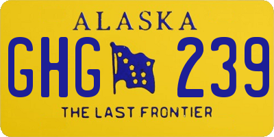 AK license plate GHG239