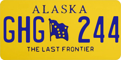 AK license plate GHG244