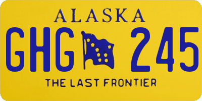 AK license plate GHG245