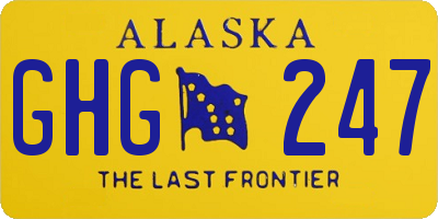 AK license plate GHG247