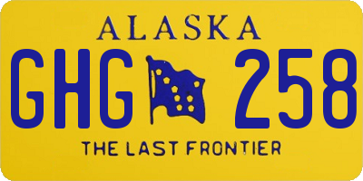 AK license plate GHG258