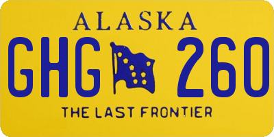 AK license plate GHG260
