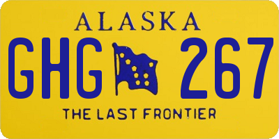 AK license plate GHG267