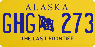 AK license plate GHG273