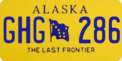 AK license plate GHG286