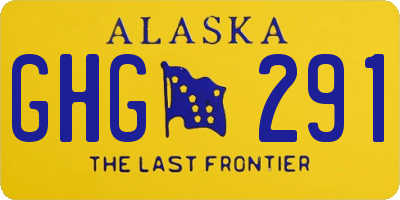 AK license plate GHG291
