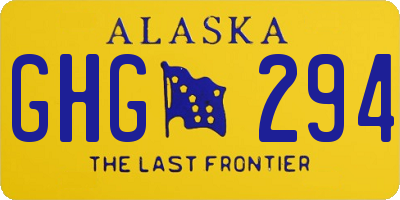 AK license plate GHG294
