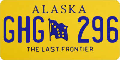 AK license plate GHG296