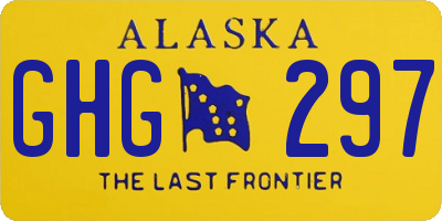 AK license plate GHG297