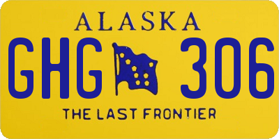 AK license plate GHG306