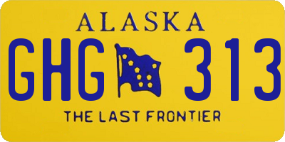 AK license plate GHG313