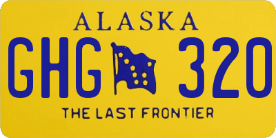 AK license plate GHG320