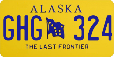 AK license plate GHG324