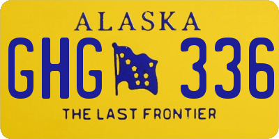 AK license plate GHG336