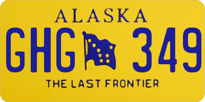 AK license plate GHG349
