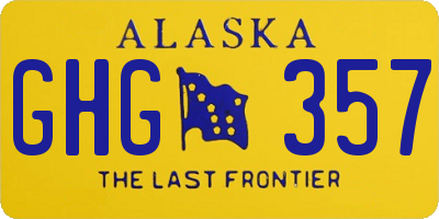 AK license plate GHG357
