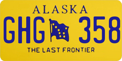 AK license plate GHG358