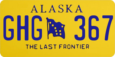 AK license plate GHG367