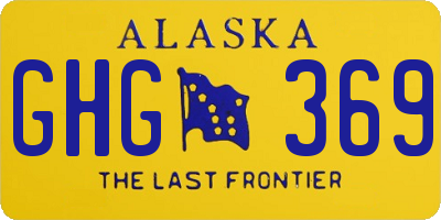 AK license plate GHG369