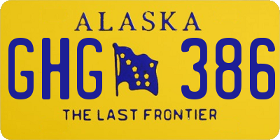 AK license plate GHG386