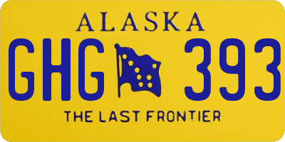AK license plate GHG393