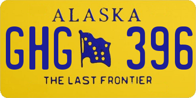 AK license plate GHG396