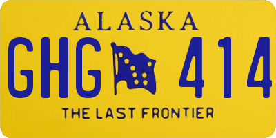 AK license plate GHG414