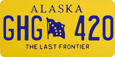 AK license plate GHG420