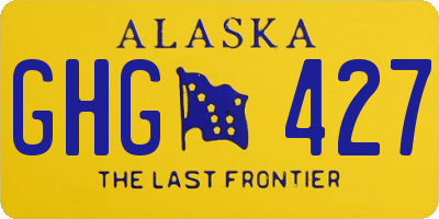 AK license plate GHG427